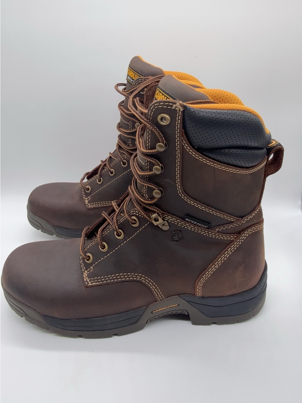 Carolina Waterproof Broad Soft Toe Work Boots Mens Size 11 2E new leather upper - Picture 3 of 7
